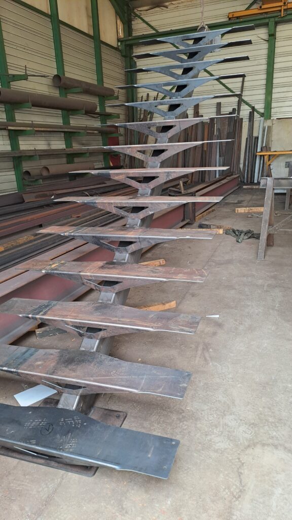 Fabrication de l'escalier dans notre atelier
